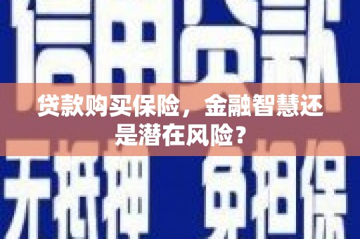 辽源贷款购买保险，金融智慧还是潜在风险？