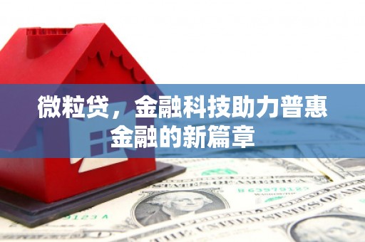 辽源微粒贷，金融科技助力普惠金融的新篇章