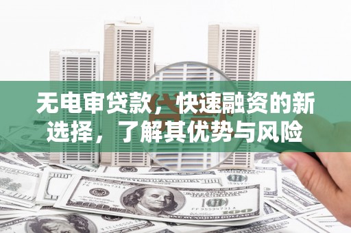 辽源无电审贷款，快速融资的新选择，了解其优势与风险