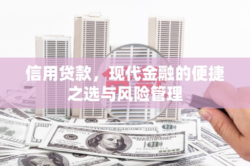 辽源信用贷款，现代金融的便捷之选与风险管理