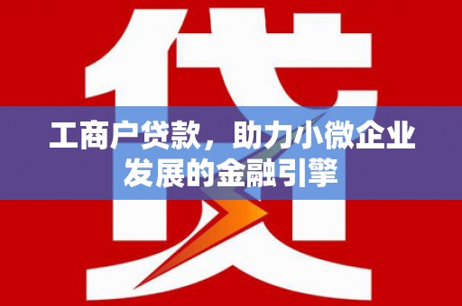 辽源工商户贷款，助力小微企业发展的金融引擎