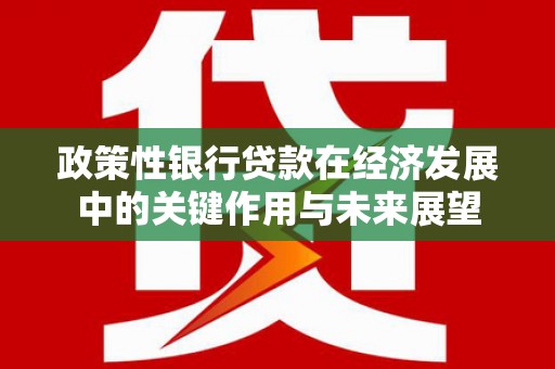 辽源政策性银行贷款在经济发展中的关键作用与未来展望