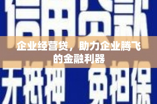 辽源企业经营贷，助力企业腾飞的金融利器