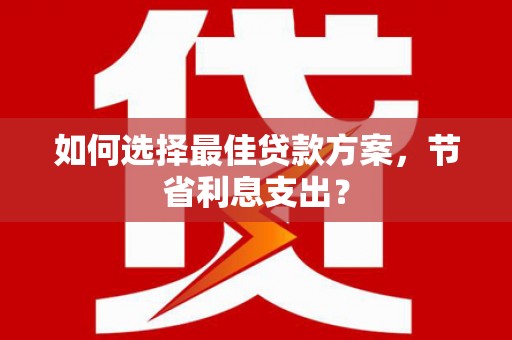 辽源如何选择最佳贷款方案，节省利息支出？