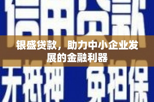 辽源银盛贷款，助力中小企业发展的金融利器