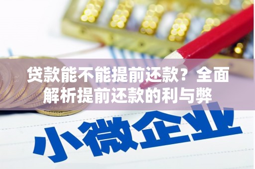 辽源贷款能不能提前还款？全面解析提前还款的利与弊