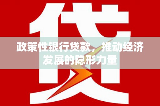 辽源政策性银行贷款，推动经济发展的隐形力量