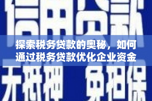 辽源探索税务贷款的奥秘，如何通过税务贷款优化企业资金流