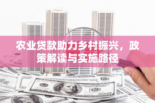 辽源农业贷款助力乡村振兴，政策解读与实施路径