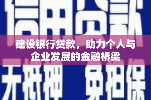 辽源建设银行贷款，助力个人与企业发展的金融桥梁