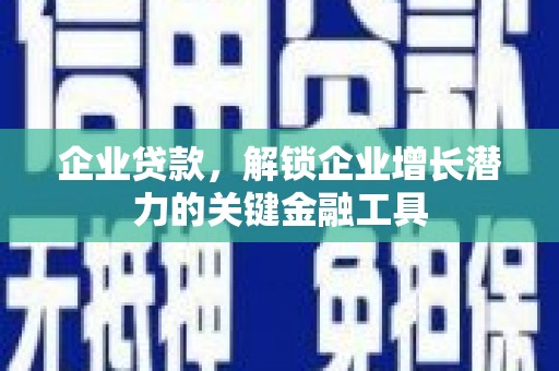 辽源企业贷款，解锁企业增长潜力的关键金融工具