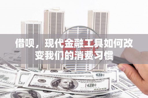 辽源借呗，现代金融工具如何改变我们的消费习惯