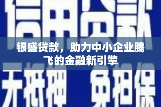 辽源银盛贷款，助力中小企业腾飞的金融新引擎