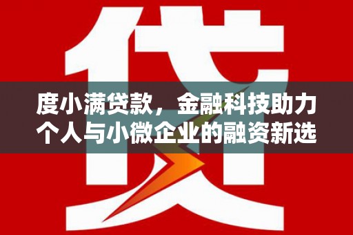 辽源度小满贷款，金融科技助力个人与小微企业的融资新选择