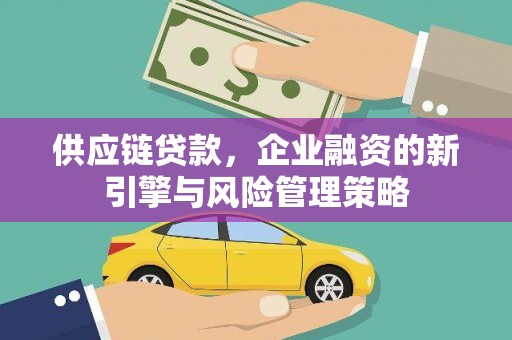 辽源供应链贷款，企业融资的新引擎与风险管理策略