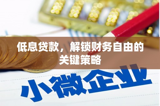 辽源低息贷款，解锁财务自由的关键策略