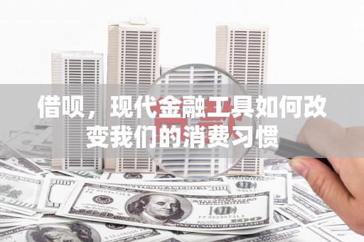 辽源借呗，现代金融工具如何改变我们的消费习惯