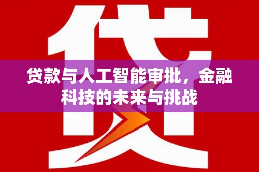 辽源贷款与人工智能审批，金融科技的未来与挑战