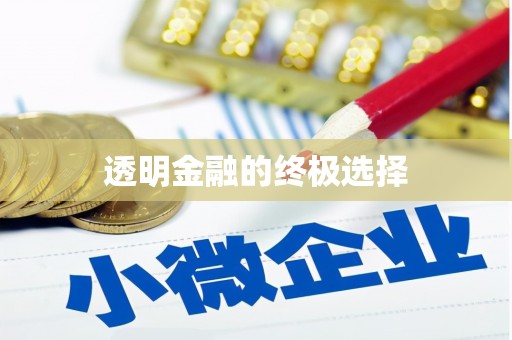 辽源透明金融的终极选择