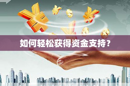 辽源如何轻松获得资金支持？